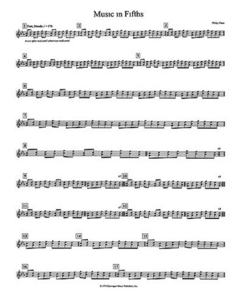 Music in fifths (1973) performance score