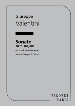 Sonate E-Dur fr Violoncello und Klavier