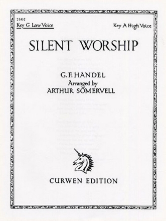 Silent Worship for Key G Low Voice and piano