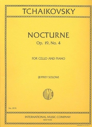 Nocturne op.19,4 for cello and piano