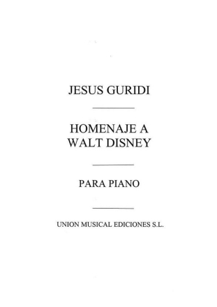 Homenaje a Walt Disney para Piano