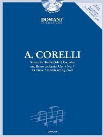 Sonate g-Moll op.5,7 (+CD) fr Altblockflte und Bc