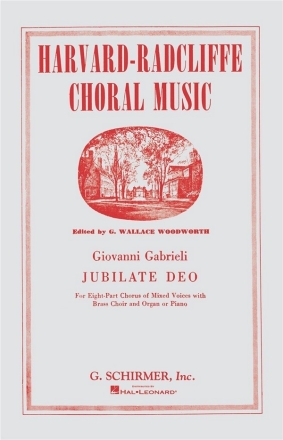 Jubilate Deo for mixed chorus, brass chorus and organ (piano) score