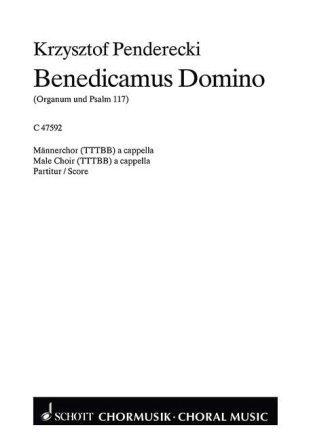 Benedicamus Domino fr Mnnerchor (TTTBB) Chorpartitur