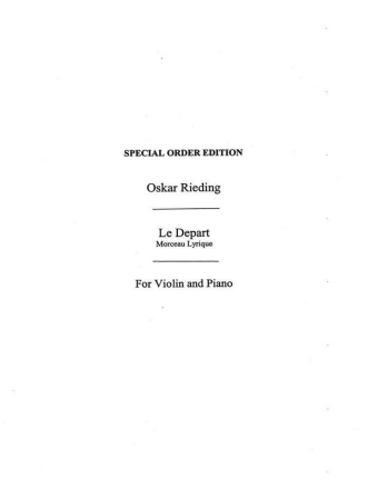 Le dpart op.40 for violin and piano