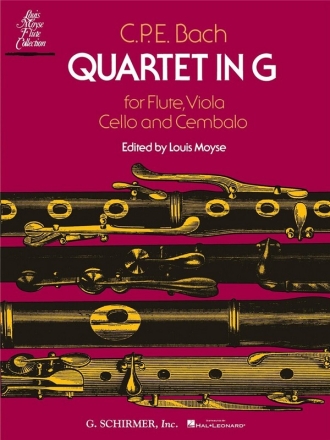 Quartett G-Dur fr Flte, Viola, Violoncello und Cembalo Partitur und Stimmen