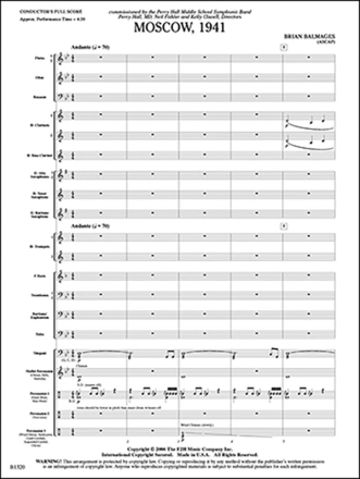 Moscow 1941: for concert band score+parts