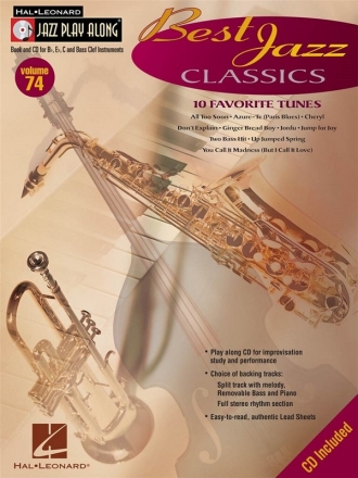 Best Jazz Classics  (+CD): for Bb, Eb, C and Bass Clef Instruments Jazz Playalong Vol.74