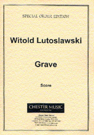 Grave for violoncello and string orchestra score