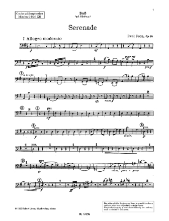 Serenade op.85 fr Streichorchester Kontrabass
