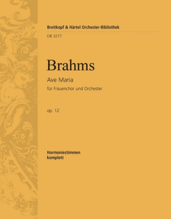 Ave Maria op.12 fr Frauenchor und Orchester (Orgel) Harmonie