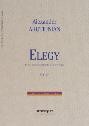 Elegy for trumpet (flugelhorn) and strings score