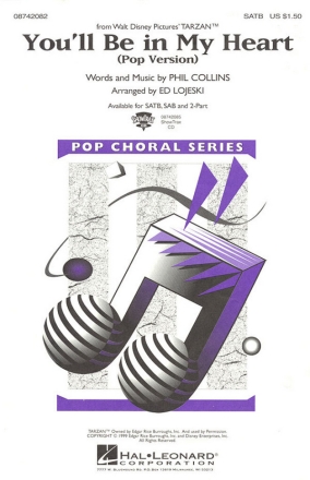 You'll be in my Heart for mixed chorus (SATB) and piano score