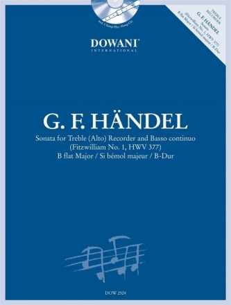 Sonate B-Dur HWV377 (+CD) fr Altblockflte und Bc
