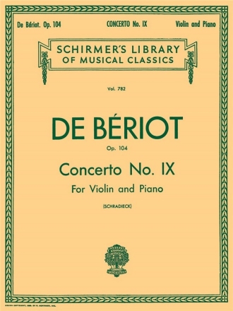 Concerto a Minor no.9 op.104 for violin and orchestra for violin and piano