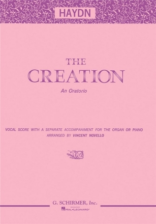 The Creation Vocal score with a separate accompaniment for organ (piano)