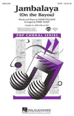 Jambalaya for mixed chorus (SATB) and instruments vocal score