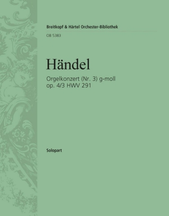 Konzert g-Moll op.4,3 HWV291 fr Orgel und Orchester Orgel