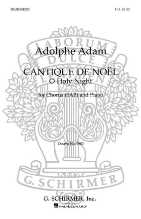 O Holy Night for mixed chorus (SAB) and piano vocal score