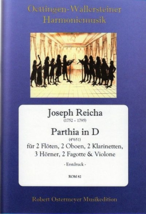 Parthia D-Dur fr 2 Flten, 2 Oboen, 2 Klarinetten, 3 Hrner, 2 Fagotte und Violone Partitur und Stimmen