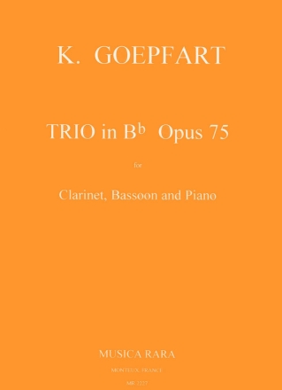 Trio B-Dur op.75 fr Klarinette, Fagott und Klavier Stimmen