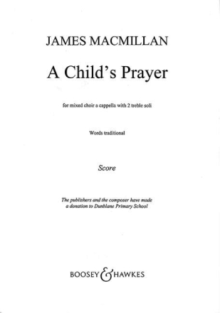 A Child's Prayer fr 2 Soli (SS) und gemischter Chor (SATBB) a cappella Chorpartitur