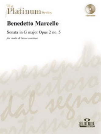 Sonata g major op.2,5 (+CD) fr Violine und Bc
