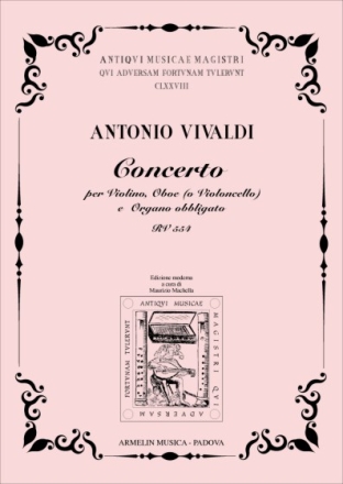 Concerto RV554 per violino, oboe (violoncello) e organo obl. partitura e parti