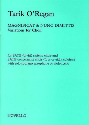 Magnificat and Nunc Dimitis for soprano, repieno chorus, SATB concertante chorus and saxophone (cello)  full score