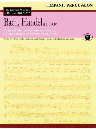 Bach, Hndel und more vol.10 - Timpaniand Percussion Parts CD-ROM