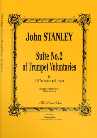 Suite no.2 of trumpet voluntaries for 2 trumpets and organ score and parts