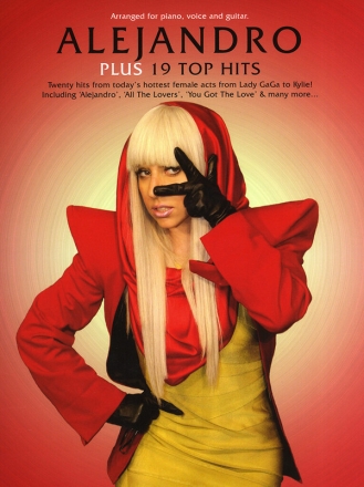 Alejandro plus 19 Top Hits songbook piano/vocal/guitar 