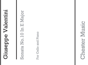 Sonate E-Dur Nr.10 fr Violoncello und Klavier Archivkopie