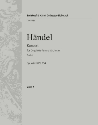 Konzert B-Dur op.4,6 HWV294 fr Orgel (Harfe) und Orchester Viola