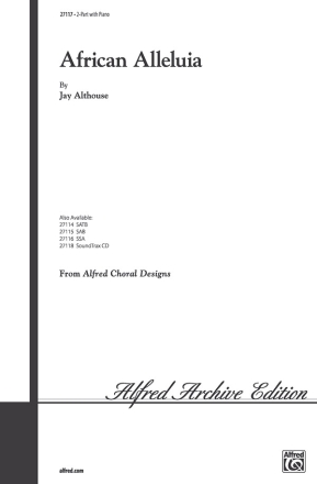 African Alleluia for 2-part chorus and piano (bongo and hand-drums ad lib) score