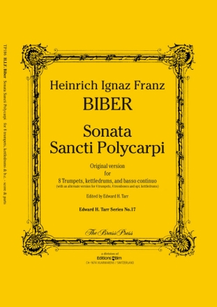 Sonata Sancti Polycarpi for 8 trumpets, kettledrums and Bc score and parts