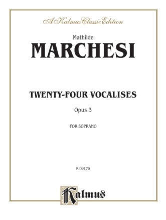 24 Vocalises op.3 for soprano and piano
