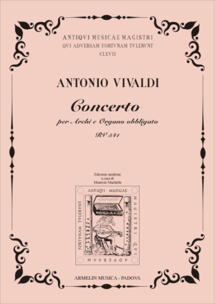 Concerto RV541 per archi e organo partitura i parti