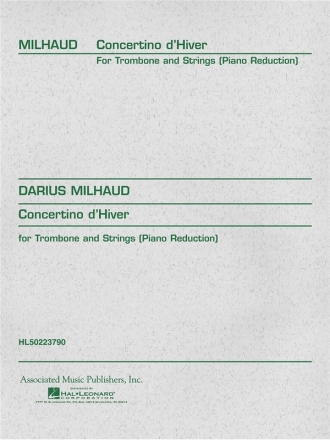 Concertino d'Hiver for Trombone and Strings for trombone and piano