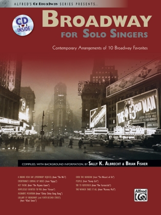 Broadway for Solo Singers (+CD) songbook piano/vocal/guitar