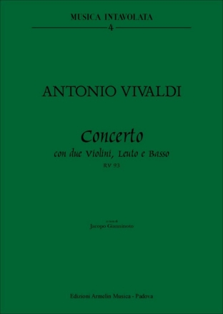Concerto RV93 per 2 violini, leuto e basso partitura i parti