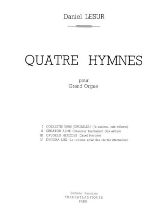 4 Hymnes pour grand orgue