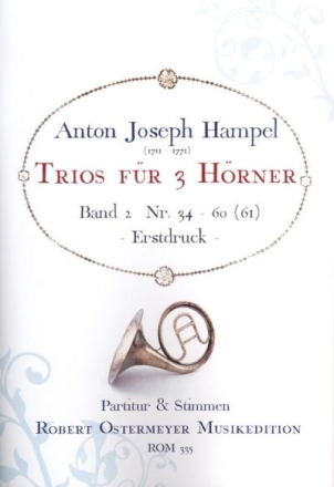 Trios Band 2 (Nr.34-61) fr 3 Hrner Partitur und Stimmen