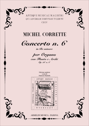 Concerto in re maggiore op.26,6 per organo solo, flauto e archi partitura e parti