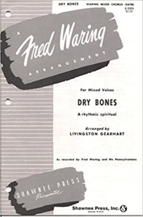 Dry Bones for mixed chorus and percussion (string bass ad lib) score