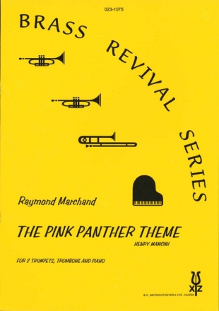 The Pink Panther Theme for 2 trumpets, trombone and piano score and parts