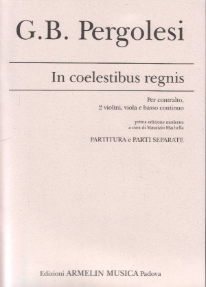 In coelestibus regnis per contralto, 2 violini, viola e basso partitura e parti
