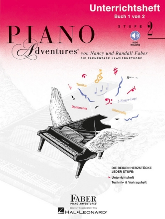 Piano Adventures Stufe 2 -  Unterrichtsheft Band 1 (+Online Audio) fr Klavier (dt)