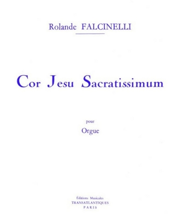 Cor Jesu sacratissimum pour orgue copie d'archive