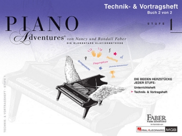 Piano Adventures Stufe 1 - Technik- und Vortragsheft Band 2 fr Klavier